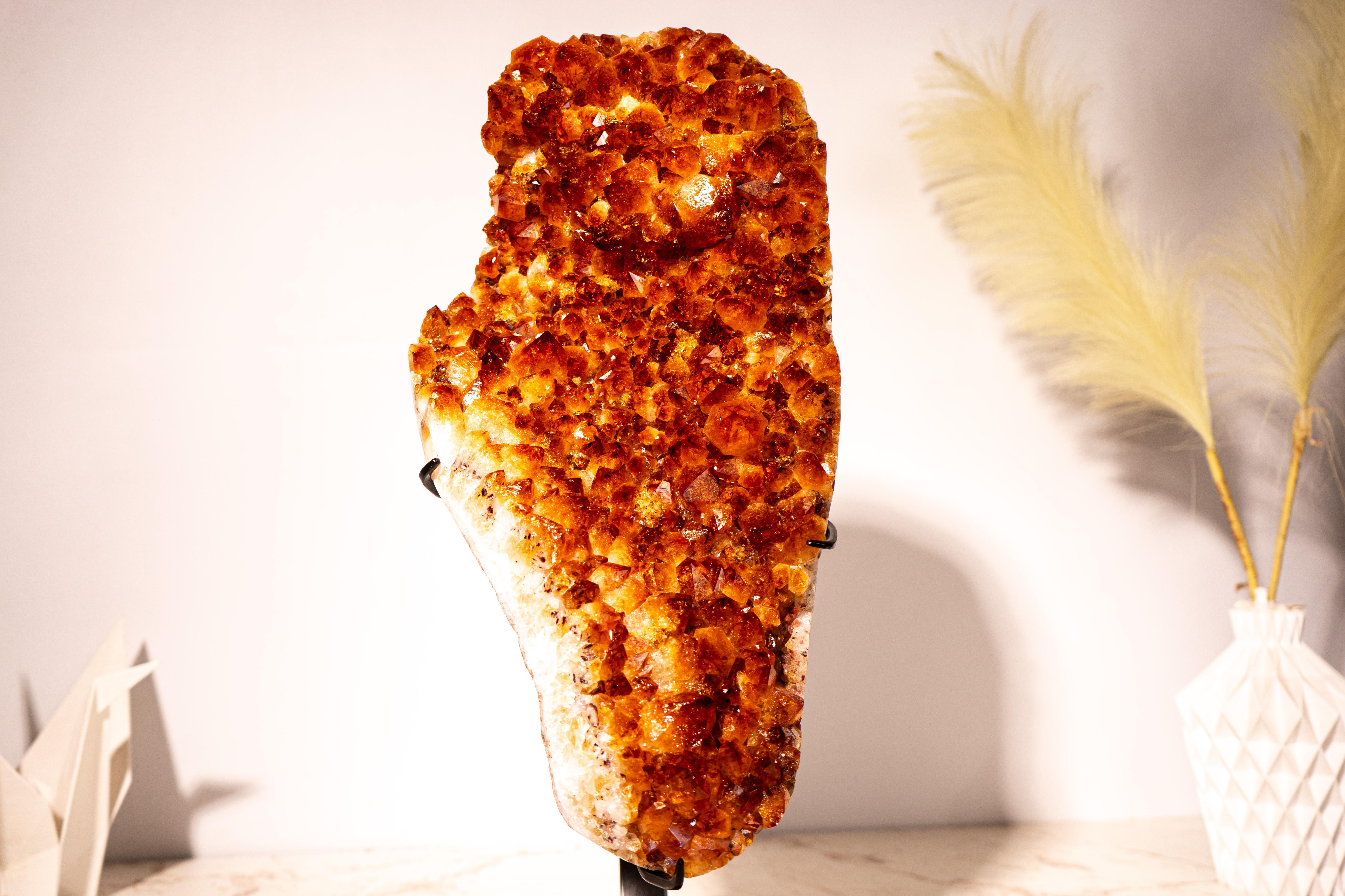 Madeira Citrine Crystal Cluster with AAA-Grade Large Points For Sale 4