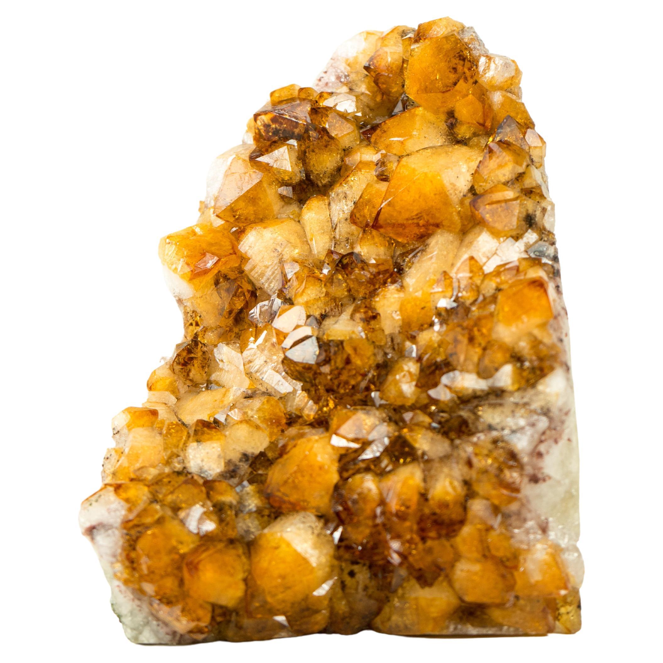 AAA Madeira Orange Natural Citrine Cluster with Large Citrine Druzy For Sale