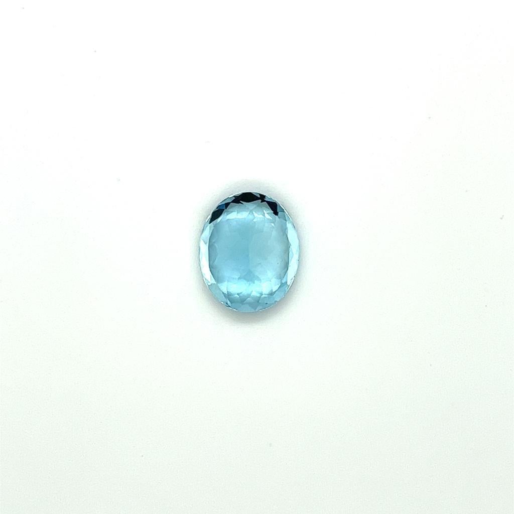Oval Cut 7 Ct Natural Aquamarine Oval Shape Eye Clean Clarity Loose Gemstone Jewelry    For Sale