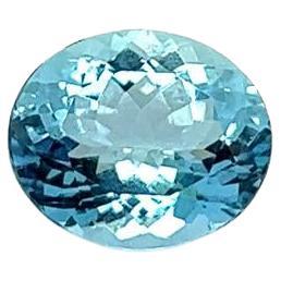7 Ct Natural Aquamarine Oval Shape Eye Clean Clarity Loose Gemstone Jewelry    For Sale