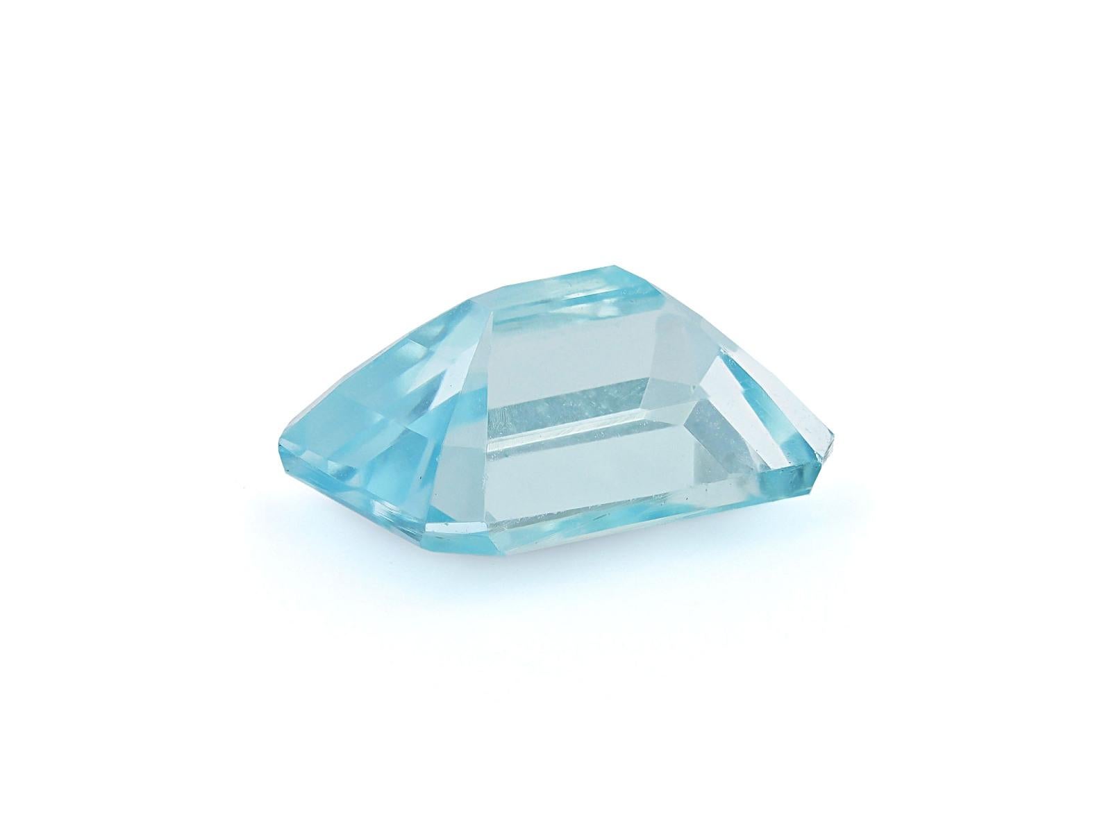 AAA Acquamarina naturale 9x7mm Gemma sfusa per la creazione di gioielli Ottagono 2,04 carati In condizioni Nuovo in vendita a New York, NY