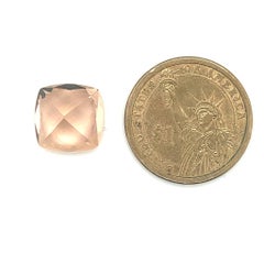 AAA Natural Peach Morganite 11.28 Cts Cushion Shape Loose Gemstone Morganite