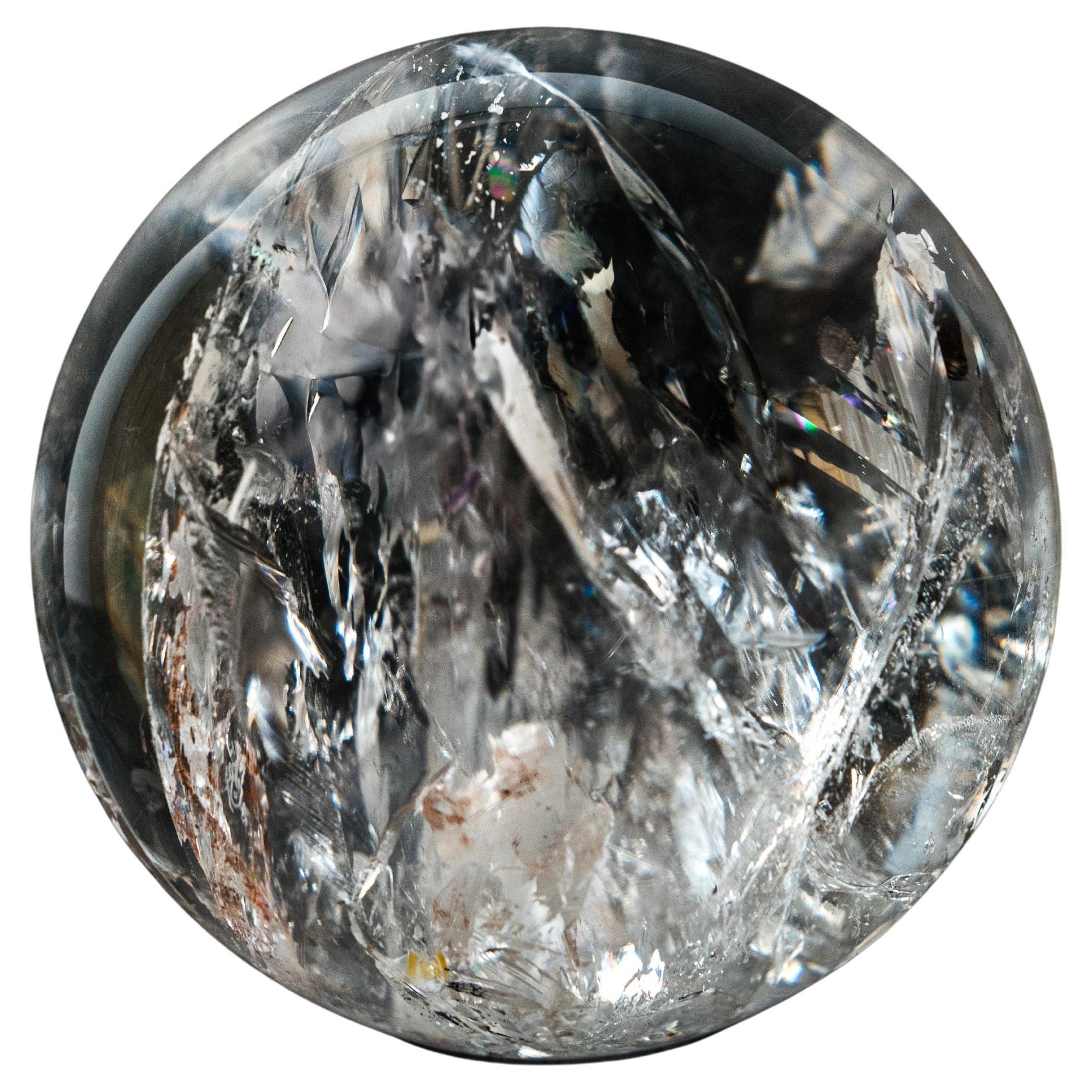AAA Natural Water-Clear Quartz Crystal Sphere