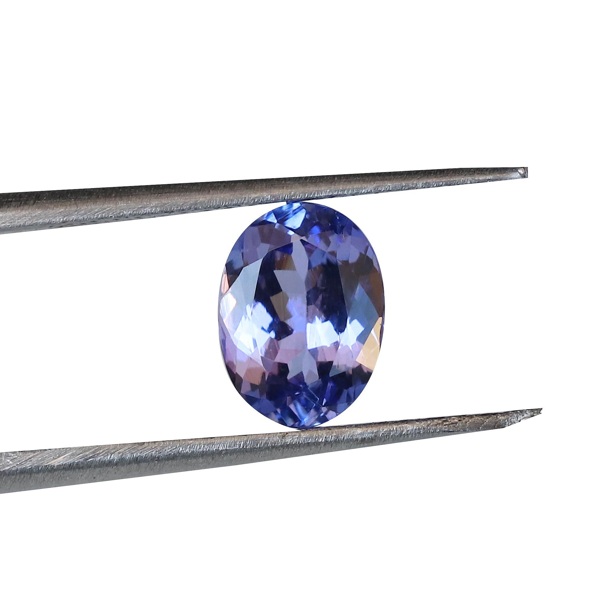 AAA Oval Natural Tanzanite 7x9mm Loose Gemstone December Birthstone 1.98 Cts For Sale 1