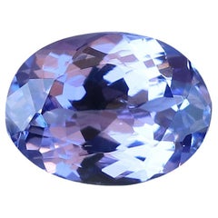 Bague AAA, tanzanite naturelle ovale 7 x 9 mm, pierre de naissance de décembre 1,98 carat