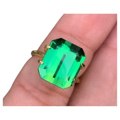 AAA Quality 7.35 Carat Loose Green Tourmaline From Afghanistan