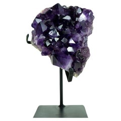 AAA-Quality Amethyst Geode Cluster with Grape Jelly Purple Amethyst Druzy