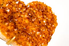 AAA-Quality Citrine Heart with Golden Orange Druzy