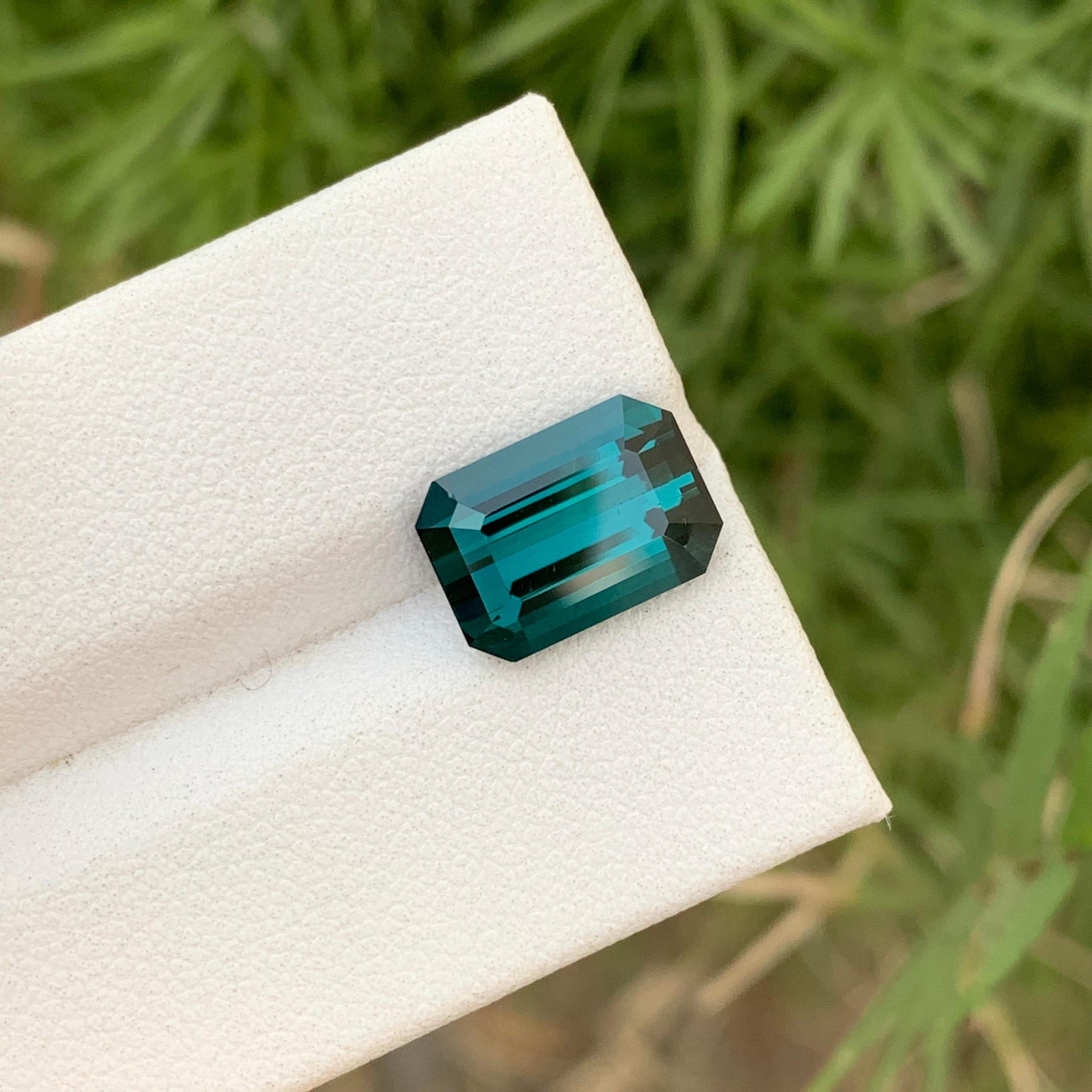 AAA Quality Loupe Clean 4.20 Carats Loose Indicolite Tourmaline Ring Gem For Sale 6