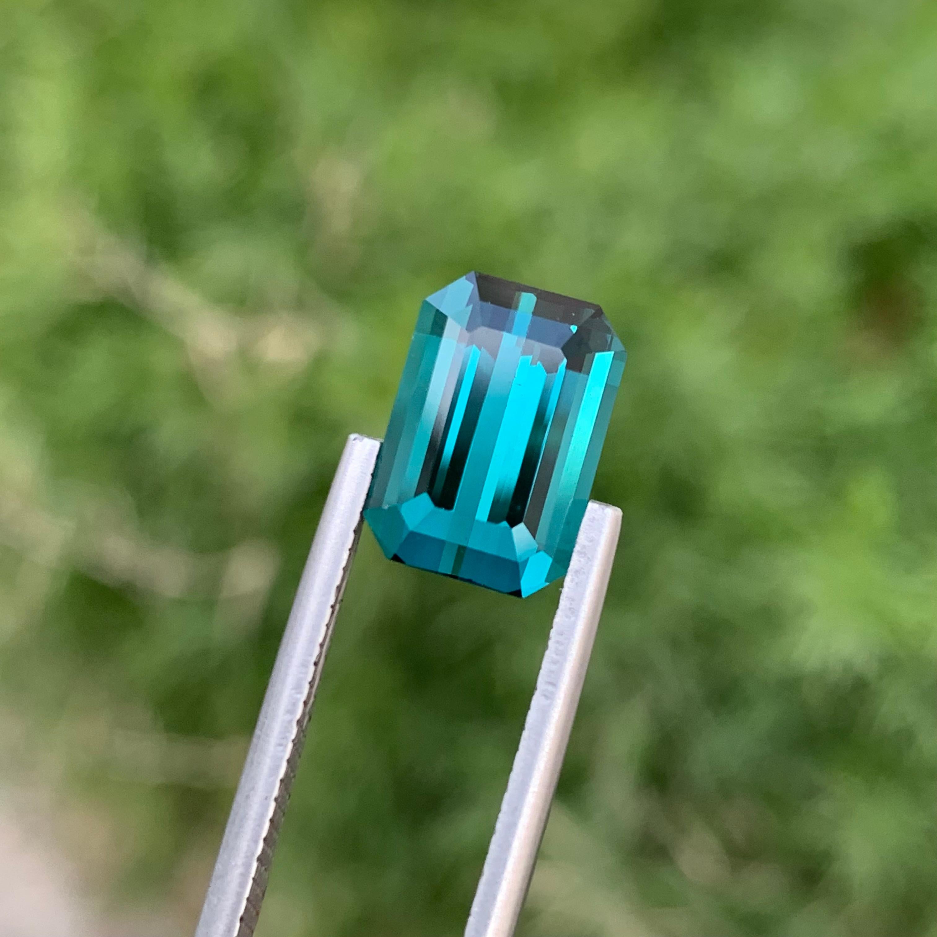 Arts and Crafts AAA Quality Loupe Clean 4.20 Carats Loose Indicolite Tourmaline Ring Gem For Sale
