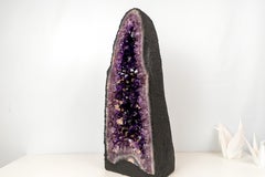 AAA Royal Purple Amethyst Cathedral Geode with Large Sparkling Druzy