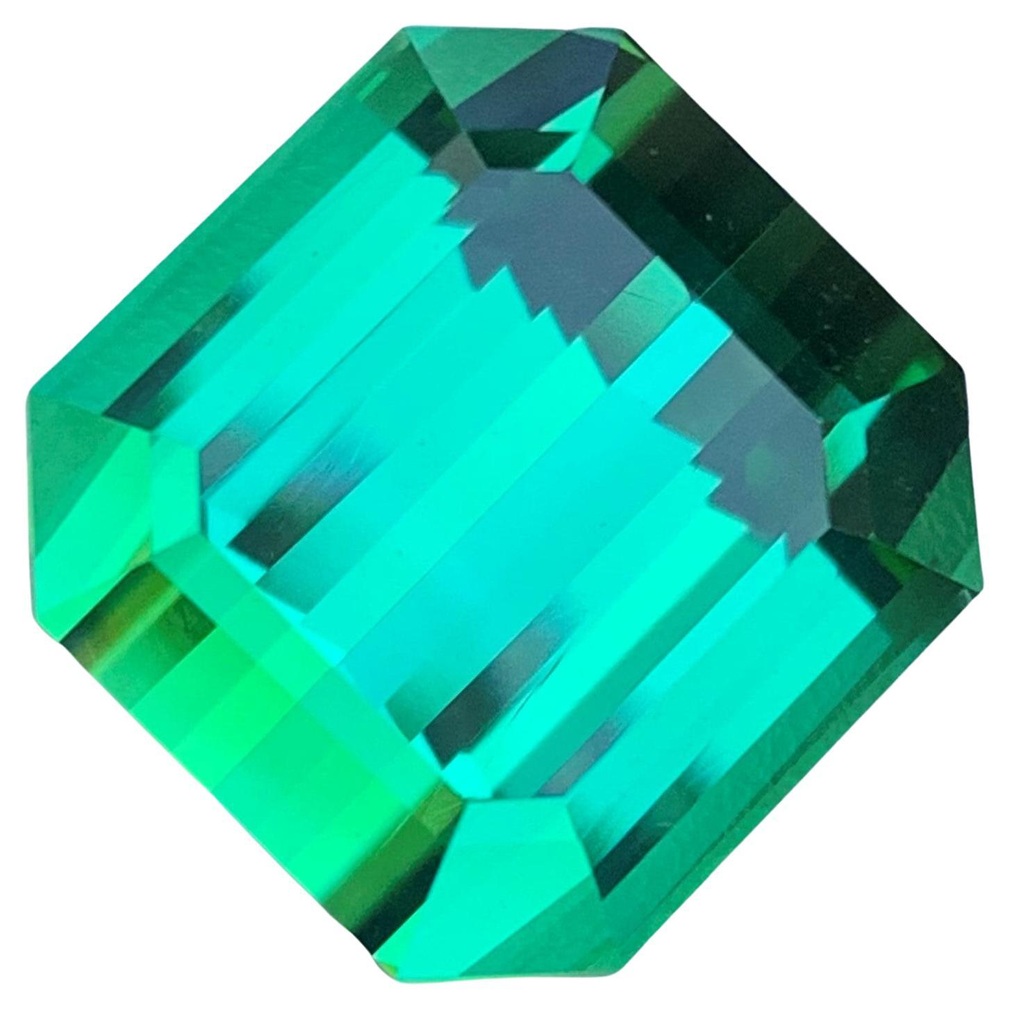 AAA Top Quality 31.15 Carat Natural Lagoon Tourmaline Emerald Cut Gemstone For Sale