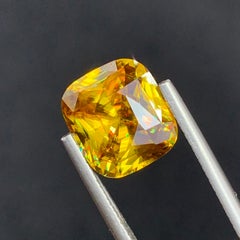 Gema de titanita de fuego suelta natural de calidad superior AAA de 6,45 quilates en forma de cojín