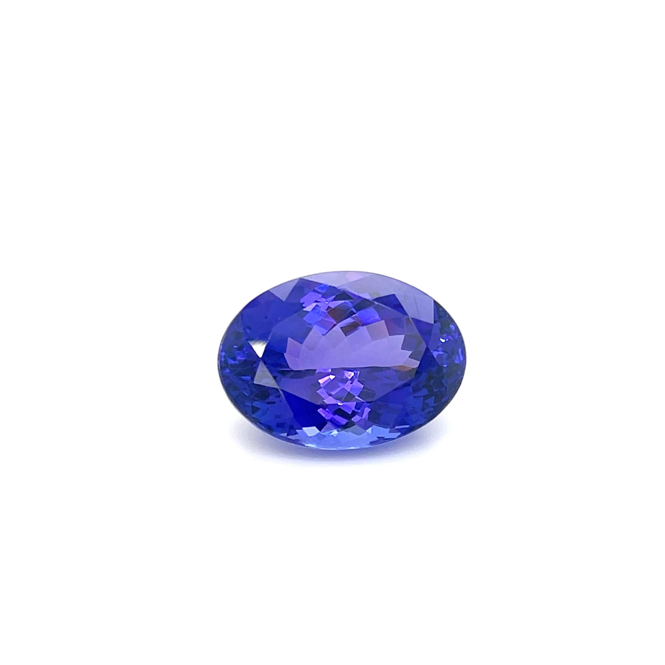 Taille ovale AAAA Haute Qualité Naturelle Tanzanite 17.9 Cts Loose Gemstone Tanzanite Jewelry en vente