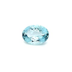 AAAA Natürlicher Aquamarin 14,7 Cts Oval Top Lose Edelstein für Schmuckherstellung