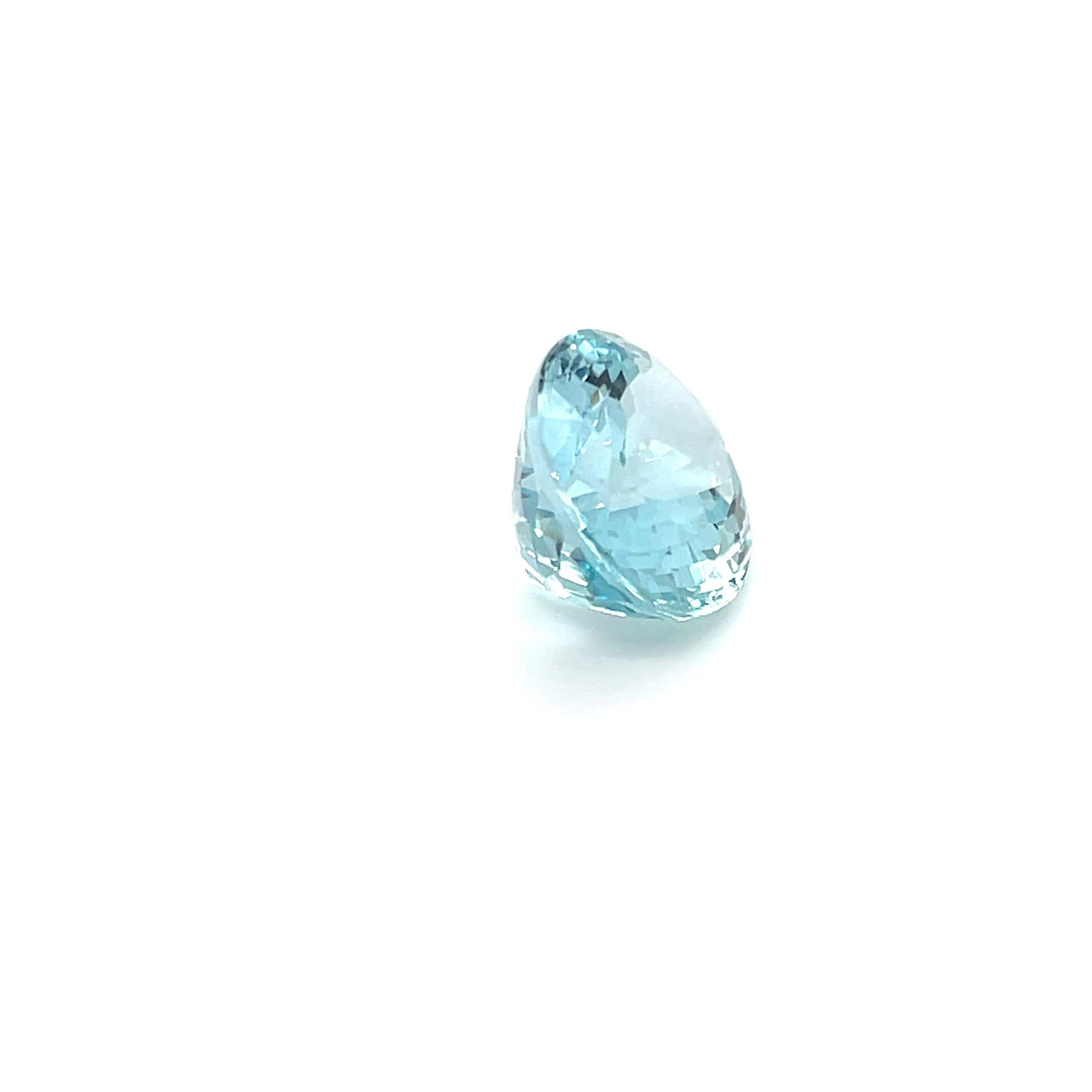 Oval Cut AAAA Natural Aquamarine 14.7 Cts Oval Top Loose Gemstone For Jewelry Making For Sale
