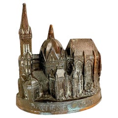 Souvenir della Cattedrale di Aquisgrana Modello architettonico vintage tedesco anni '30