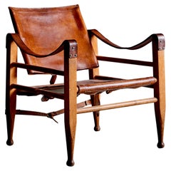 Aage Bruun & Søn Safari Chair in full grain leather