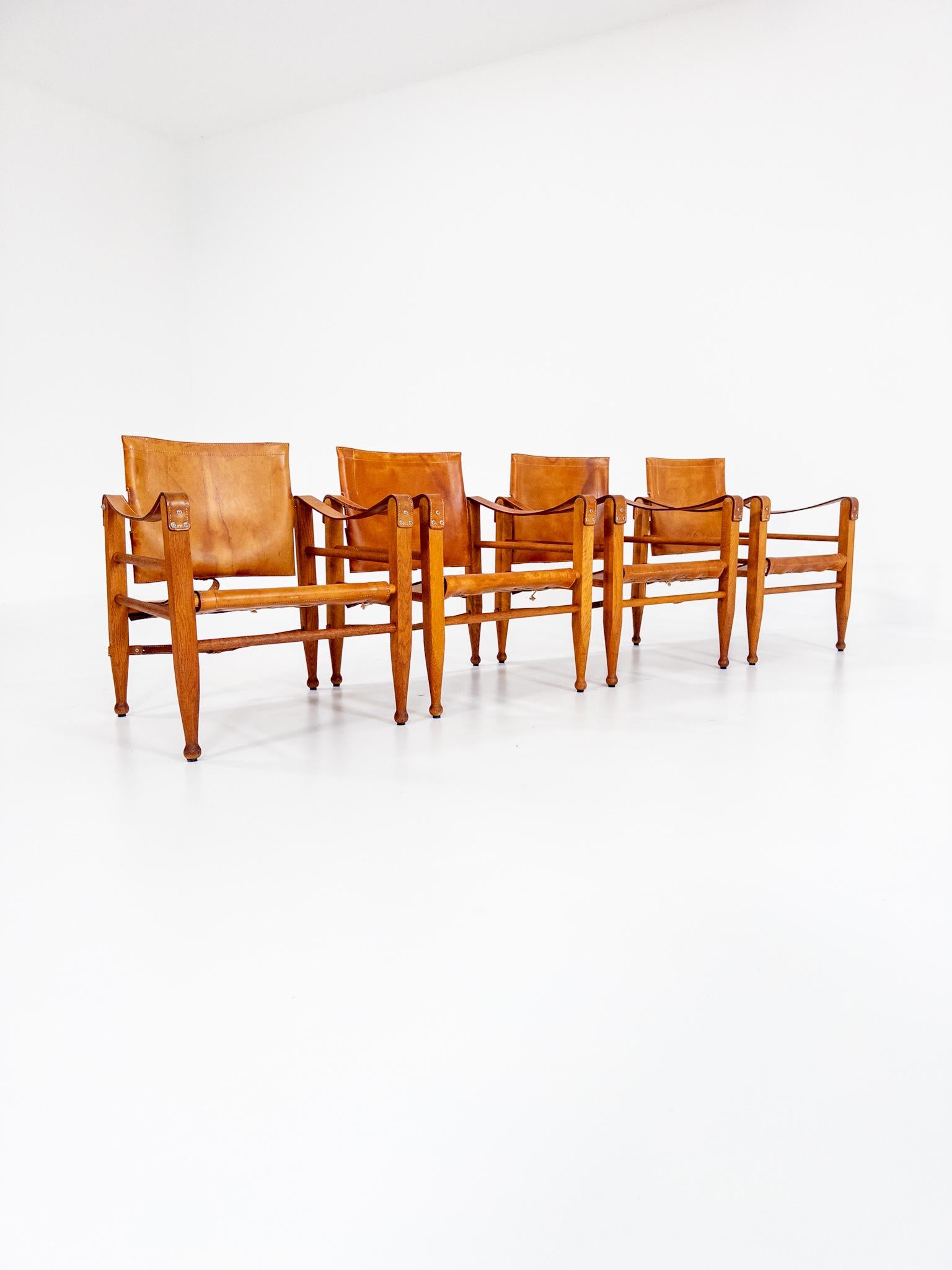 Scandinave moderne Aage Bruun & Søn - Chaises Safari, Danemark, années 1960 en vente