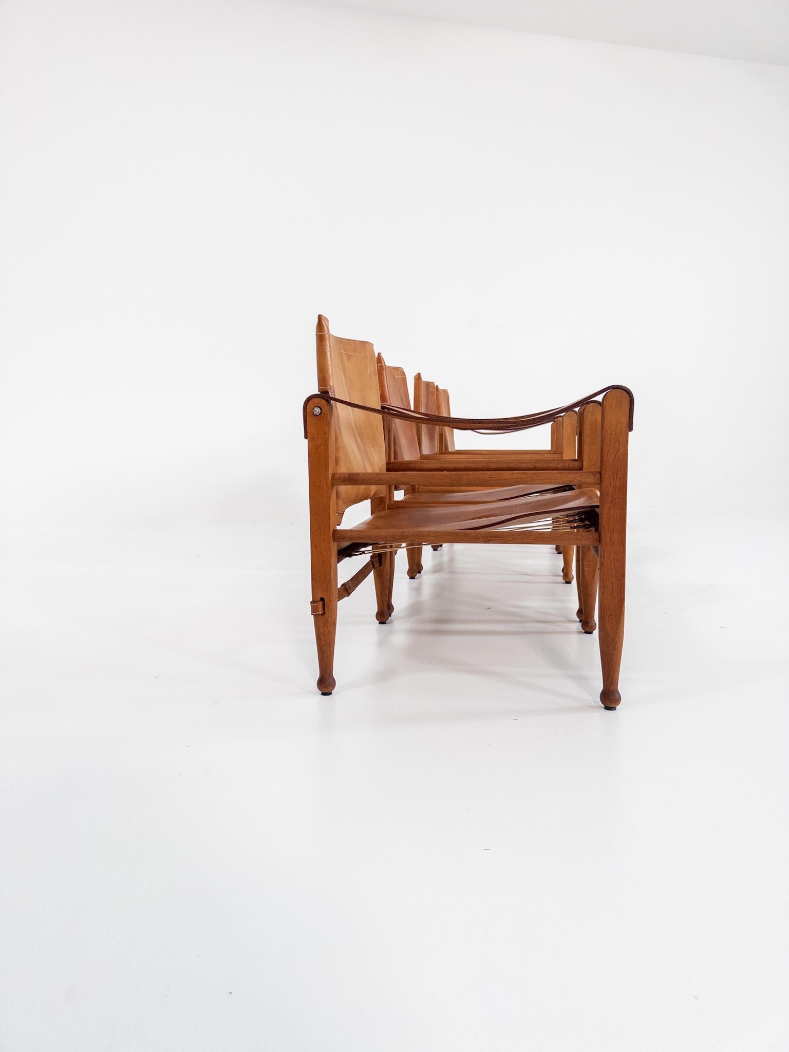 Danois Aage Bruun & Søn - Chaises Safari, Danemark, années 1960 en vente