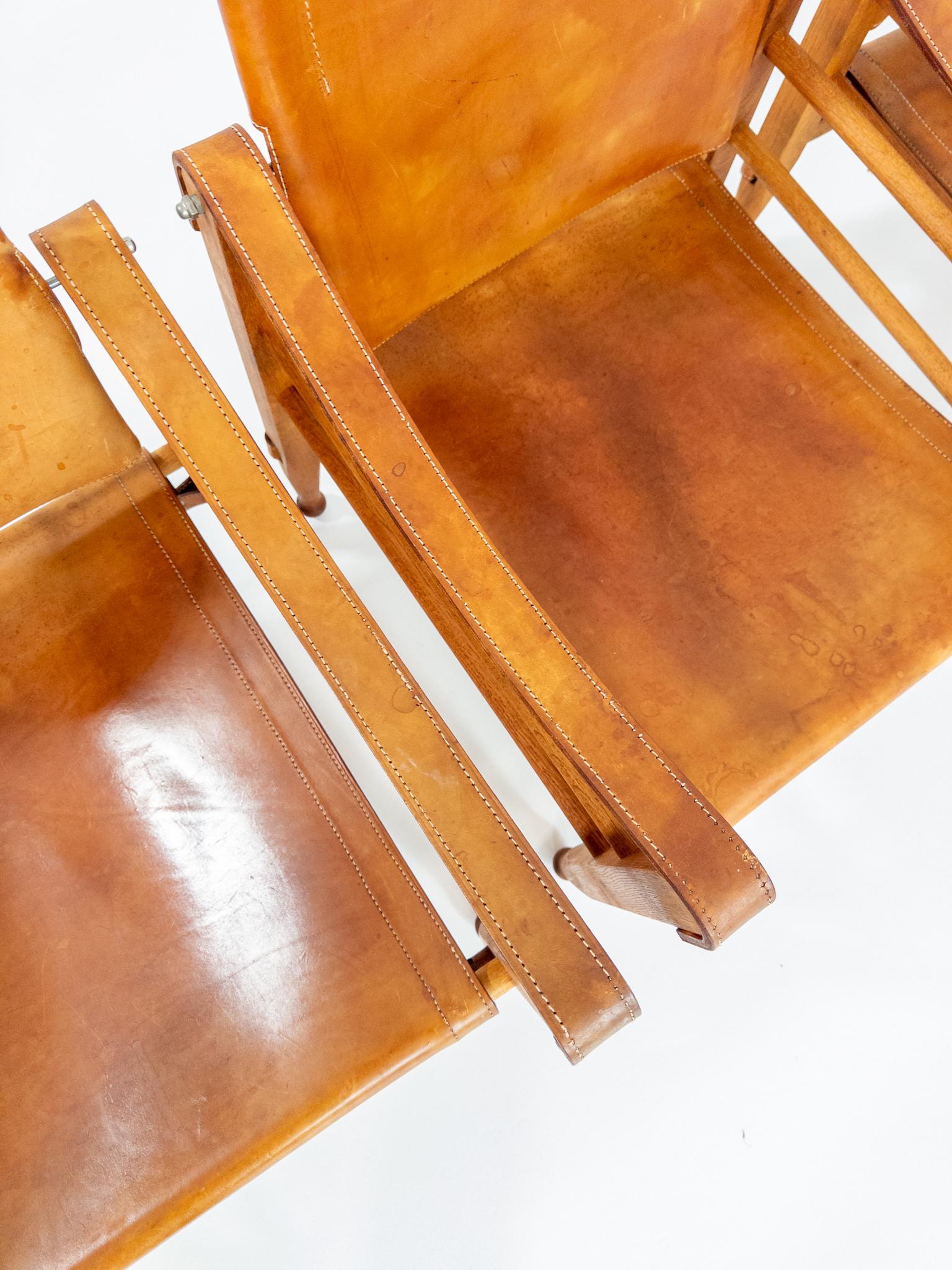 Milieu du XXe siècle Aage Bruun & Søn - Chaises Safari, Danemark, années 1960 en vente
