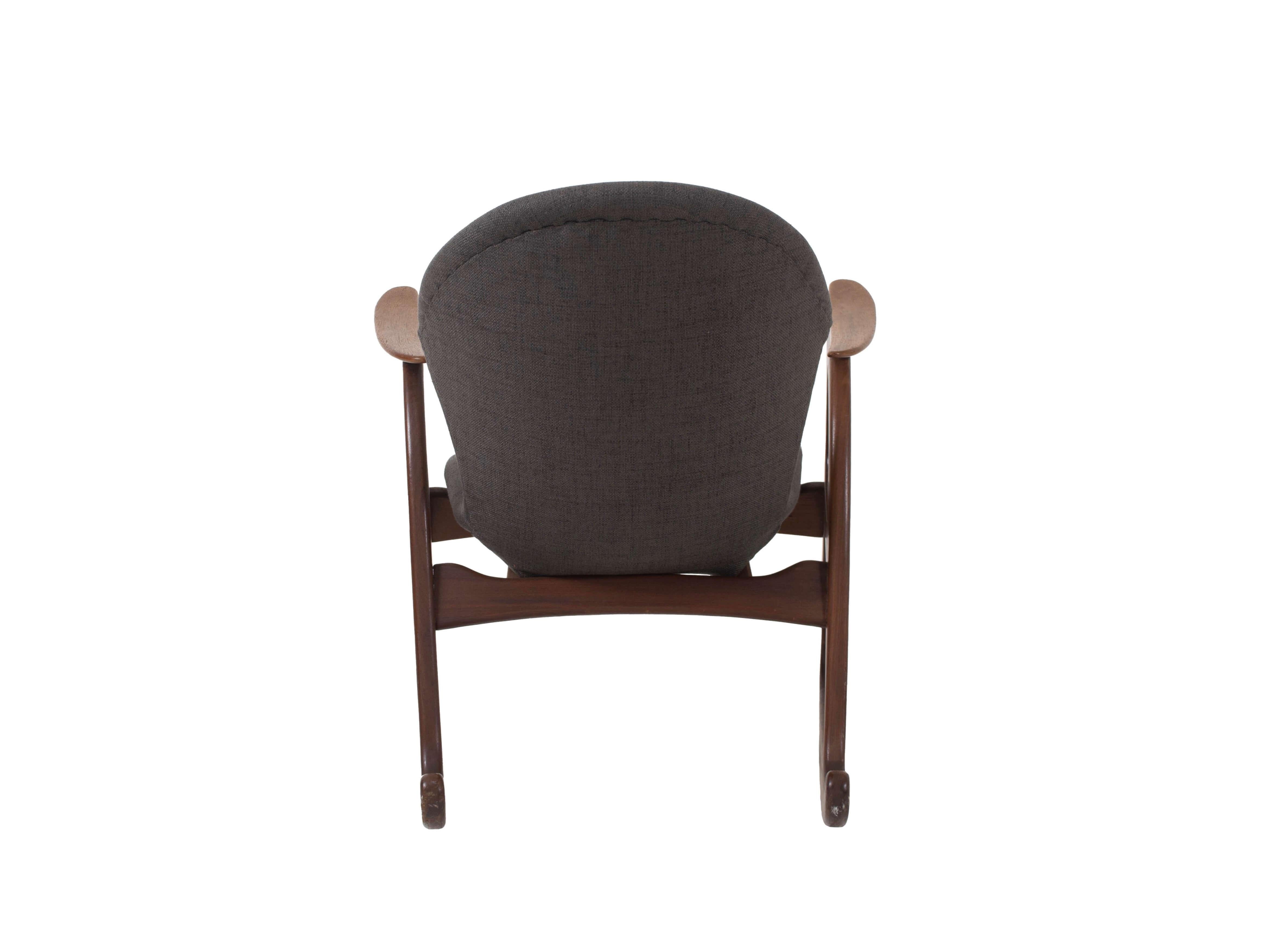 Danois Fauteuil à bascule Aage Christiansen pour Erhardsen & Andersen, Danemark, années 1960 en vente