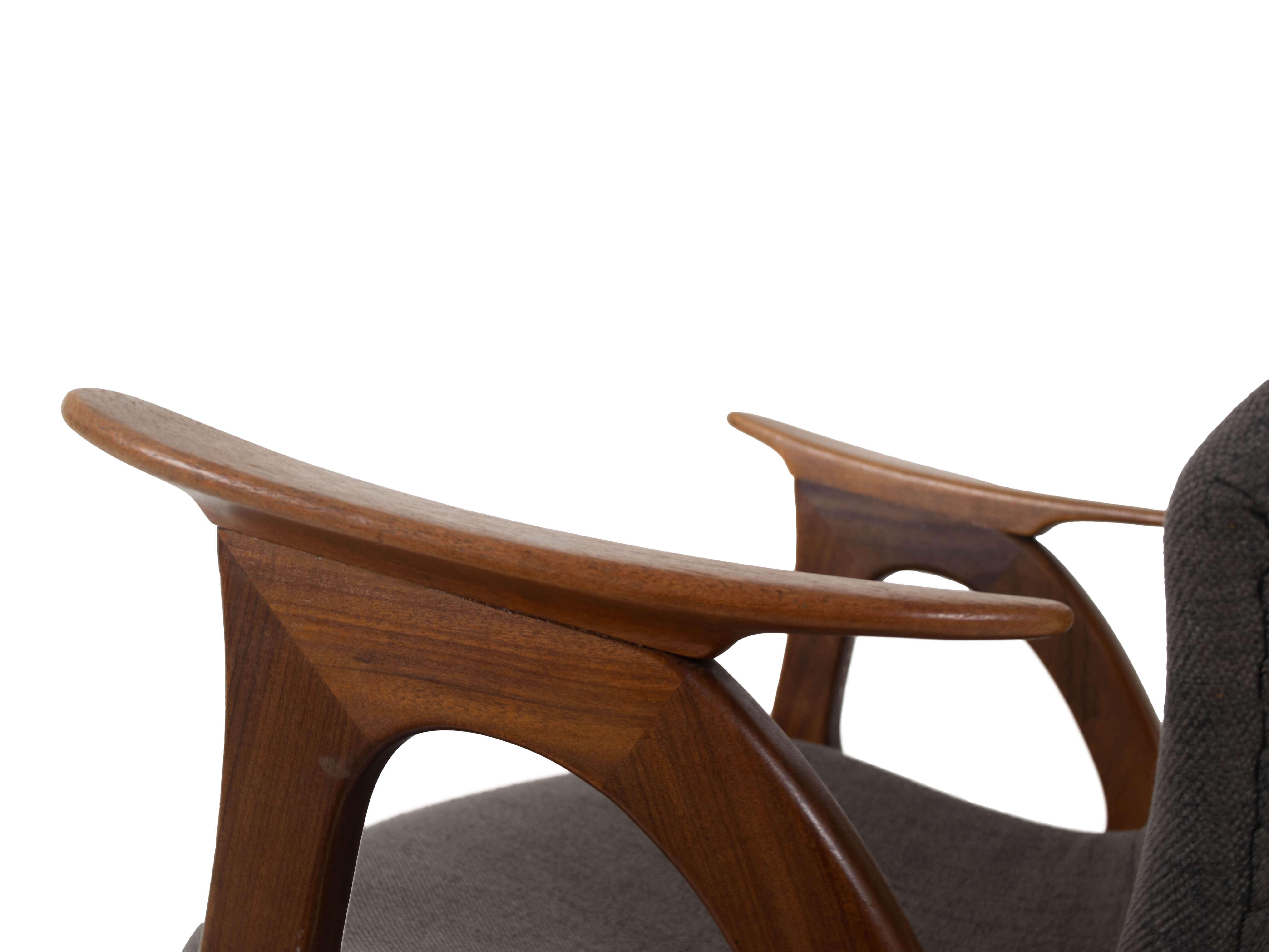 Fabric Aage Christiansen Rocking Chair for Erhardsen & Andersen, Denmark 1960s