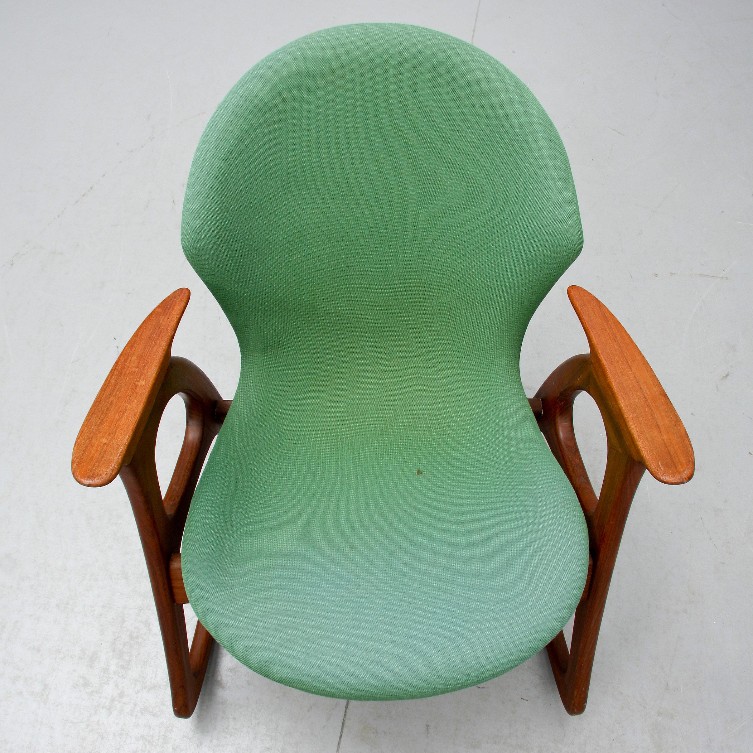Aage Christiansen Swivel Chair, Erhardsen & Andersen Denmark 1960s In Good Condition For Sale In Paris, FR