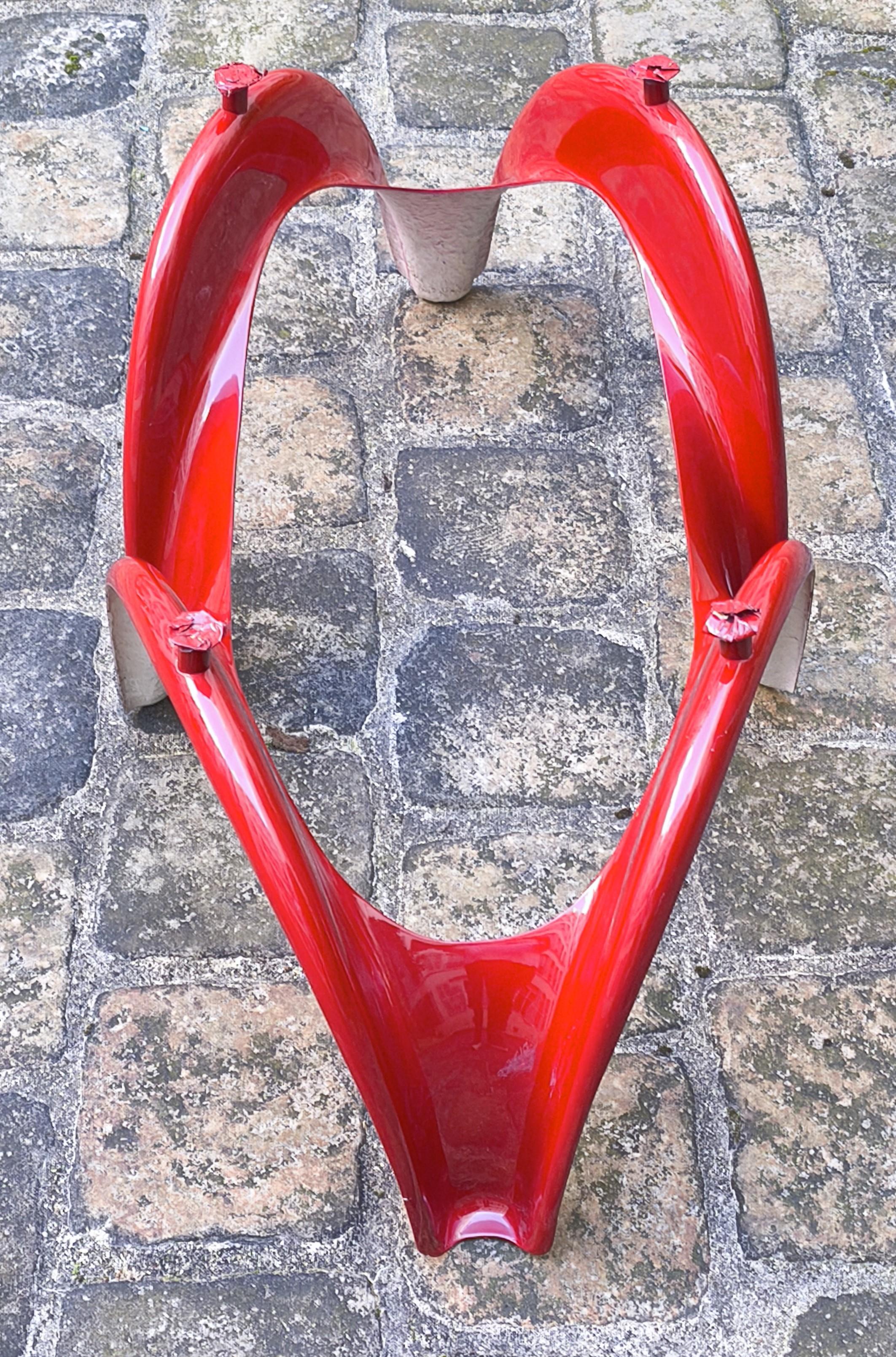 Glass Aage Egeriis fiberglass coffee table base, 1960s, France and Son, Poul Cadovius For Sale