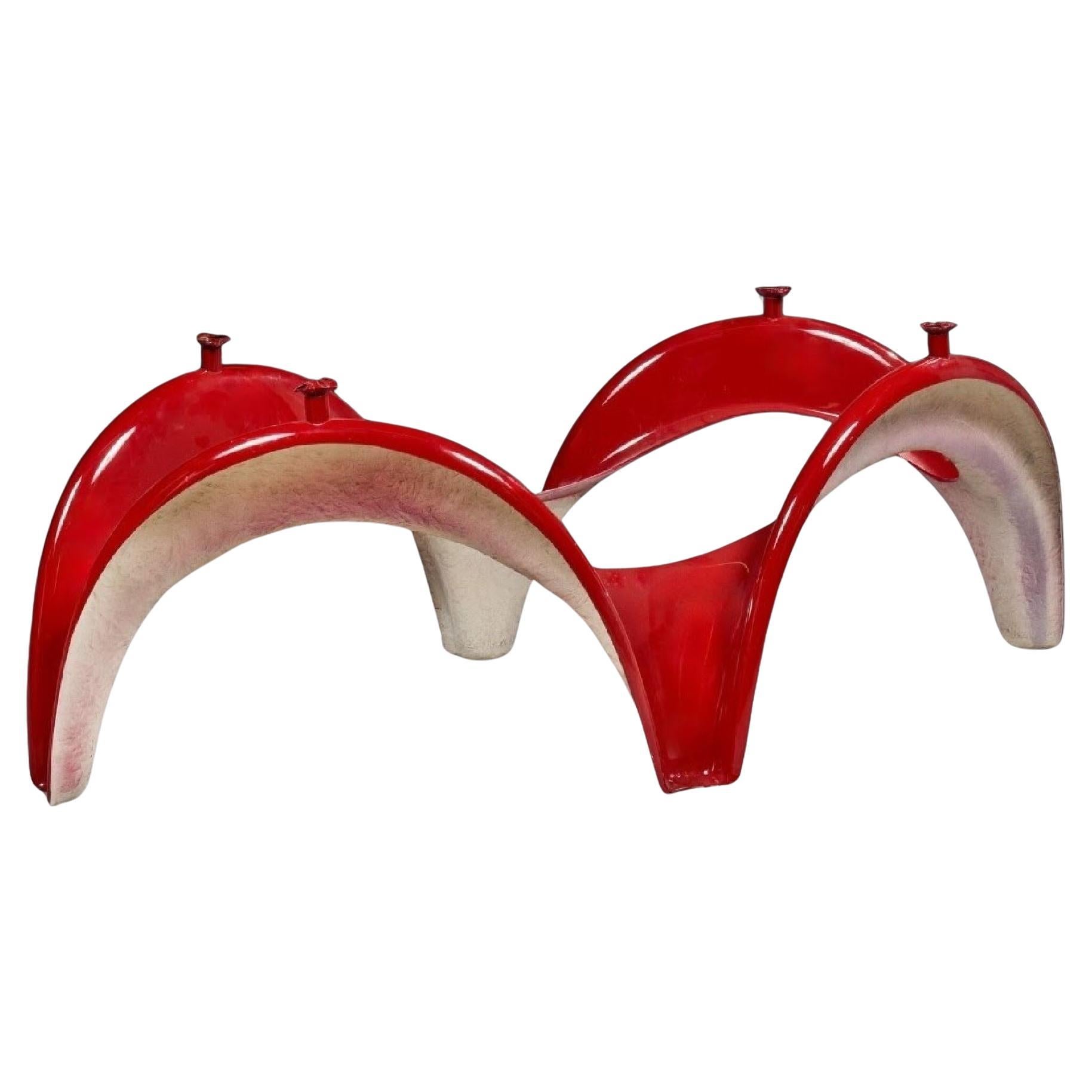 Aage Egeriis fiberglass coffee table base, 1960s, France and Son, Poul Cadovius For Sale