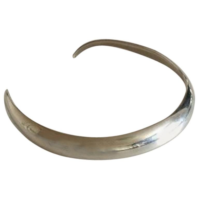 Aage Fausing Sterling Silver Open Neckring For Sale
