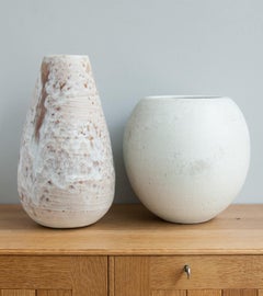 Aage & Kasper Würtz One-Off Conical Vase White & Peach Pink Glaze