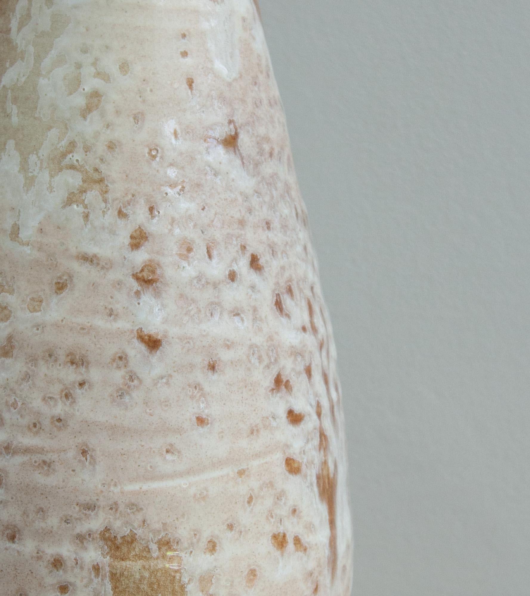 Stoneware Aage & Kasper Würtz One-Off Conical Vase White & Peach Pink Glaze