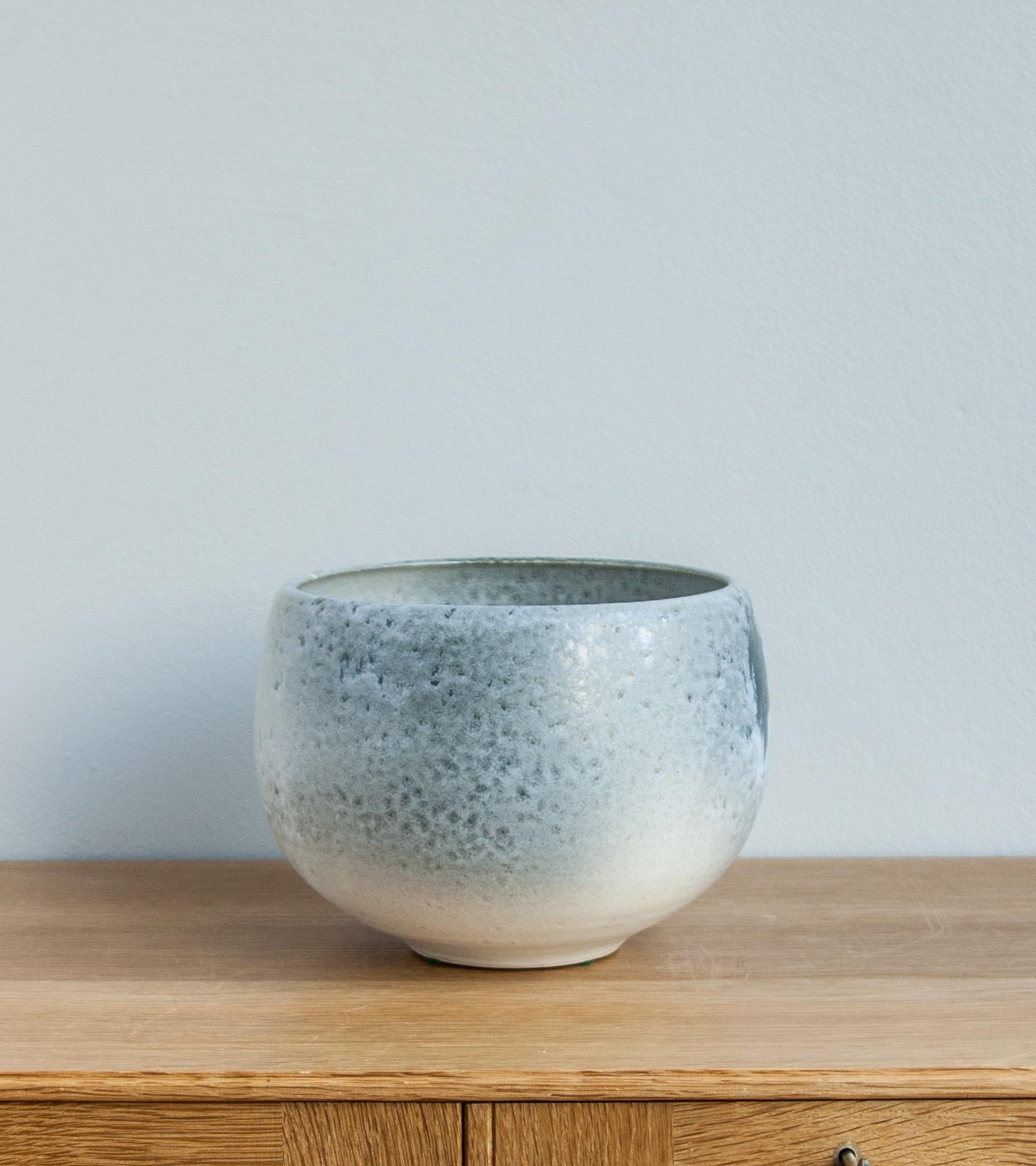 Danish Aage & Kasper Würtz One Off Small Vase White & Soft Blue Glaze