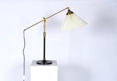 Aage Petersen Brass & Linen Adjustable Table Table for Le Klint