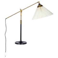 Aage Petersen Brass & Linen Adjustable Table Table for Le Klint