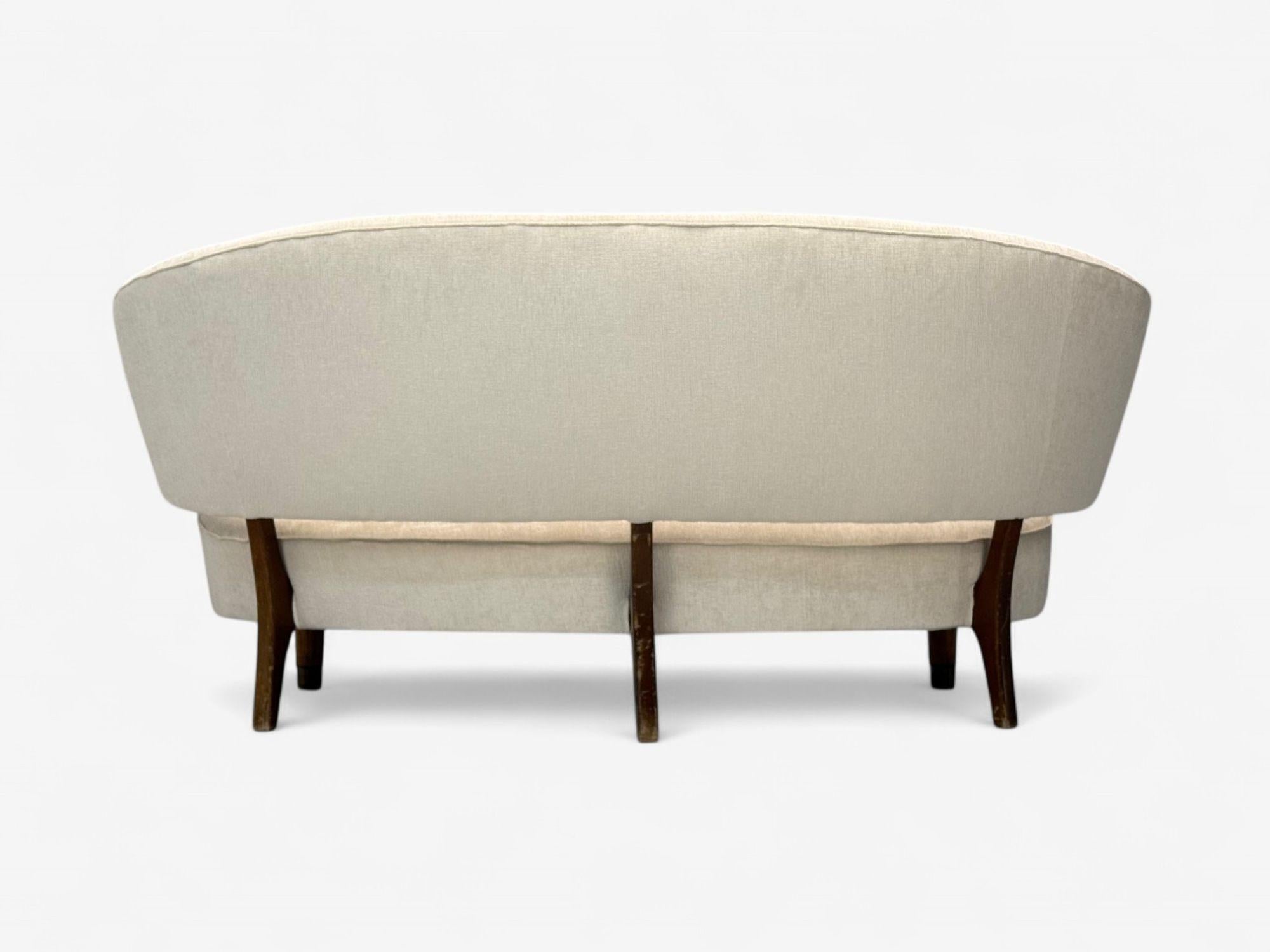 Aage Sattrup, Beeche, tissu, rare canapé flottant, Danemark, années 1950 en vente 3