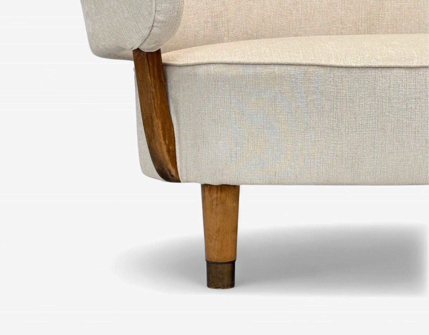 Milieu du XXe siècle Aage Sattrup, Beeche, tissu, rare canapé flottant, Danemark, années 1950 en vente