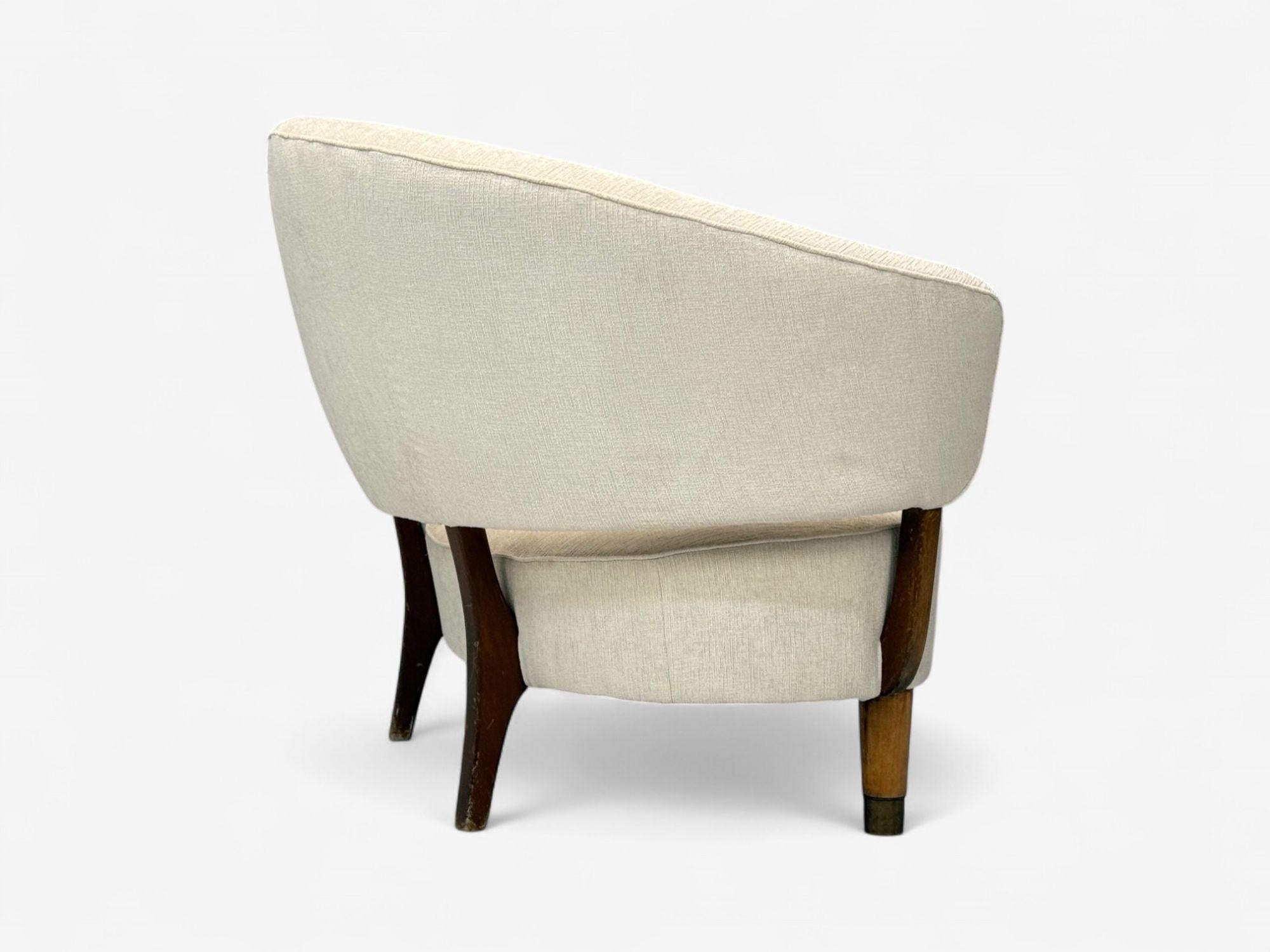 Aage Sattrup, Beeche, tissu, rare canapé flottant, Danemark, années 1950 en vente 1