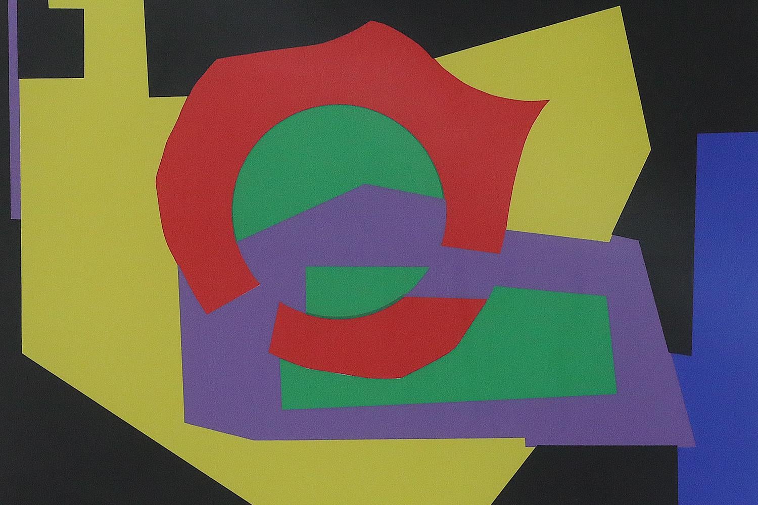 Aage Schmidt, Composition, 1987
Color lithography
Number E./T. 46/125
This work is signed by the artist, has date and an individual number (pencil)
Work dimensions 60/62
Framed work

Aage Schmidt (1931-2020) was a Danish painter and graphic artist.