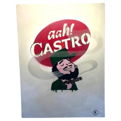 Aah! Castro! Street Art Stencil By Flood The Valley