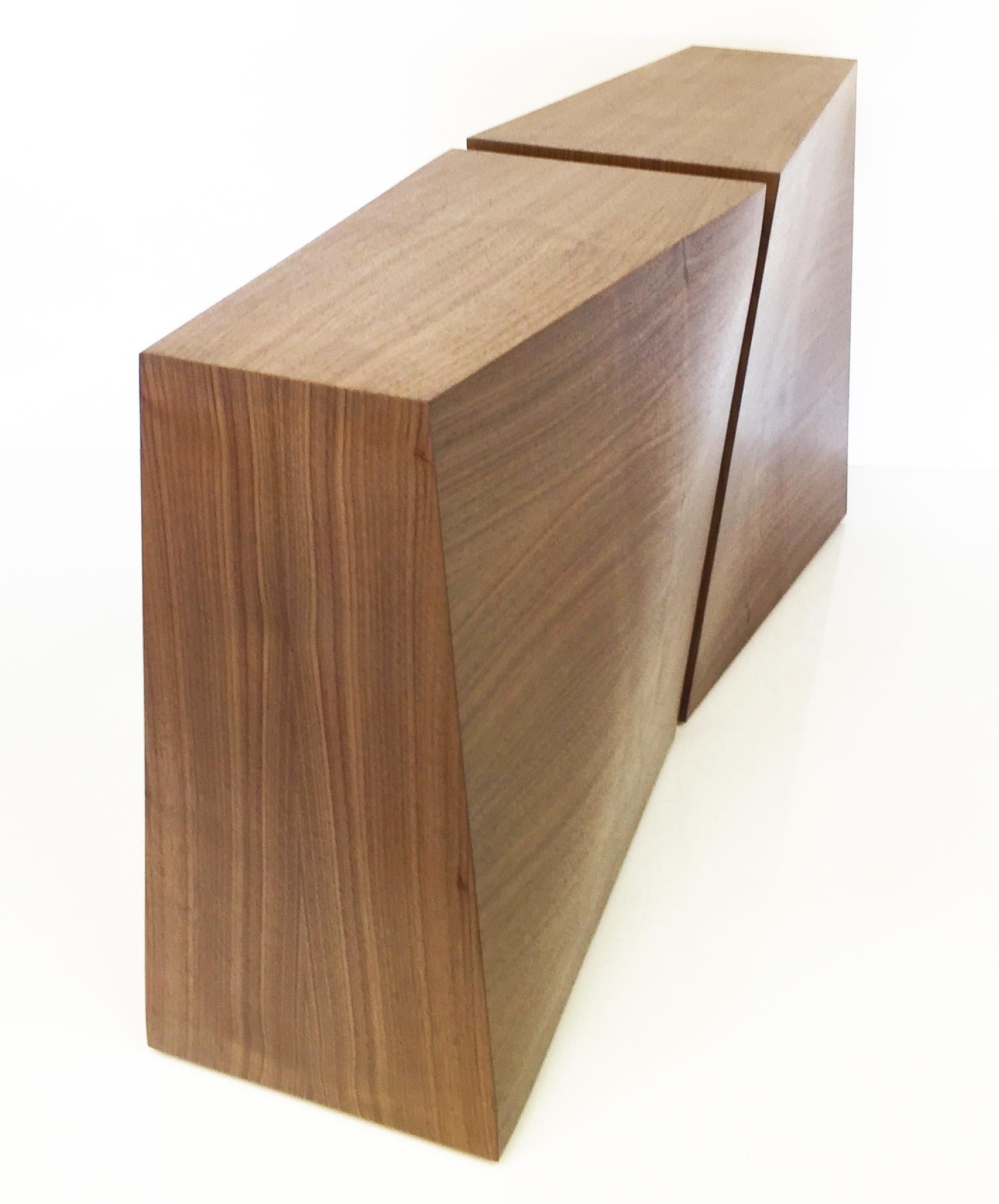 Minimalist aan  /  aix    pedestal dining blocks still hand-sculpted by William Earle For Sale