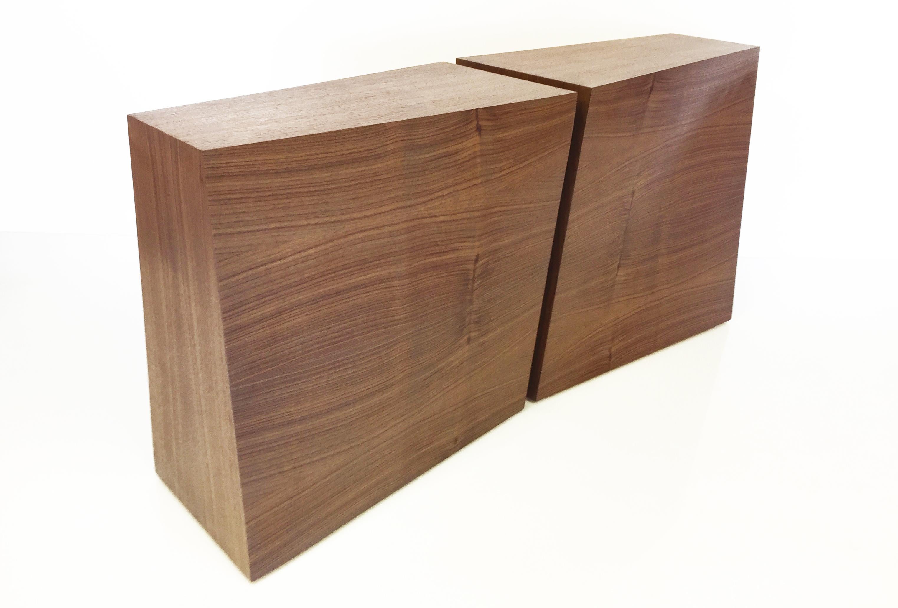 American aan  /  aix    pedestal dining blocks still hand-sculpted by William Earle For Sale