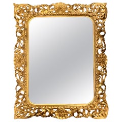 An Antique French Carved Giltwood Wall Mirror