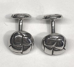 Angela Cummings Sterling Silver Woven Button Cufflinks from 1985