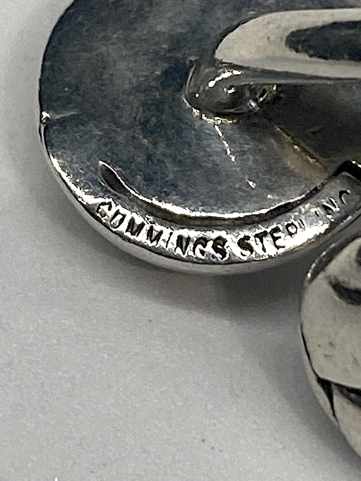 Angela Cummings Sterling Silver Woven Button Cufflinks from 1985 3