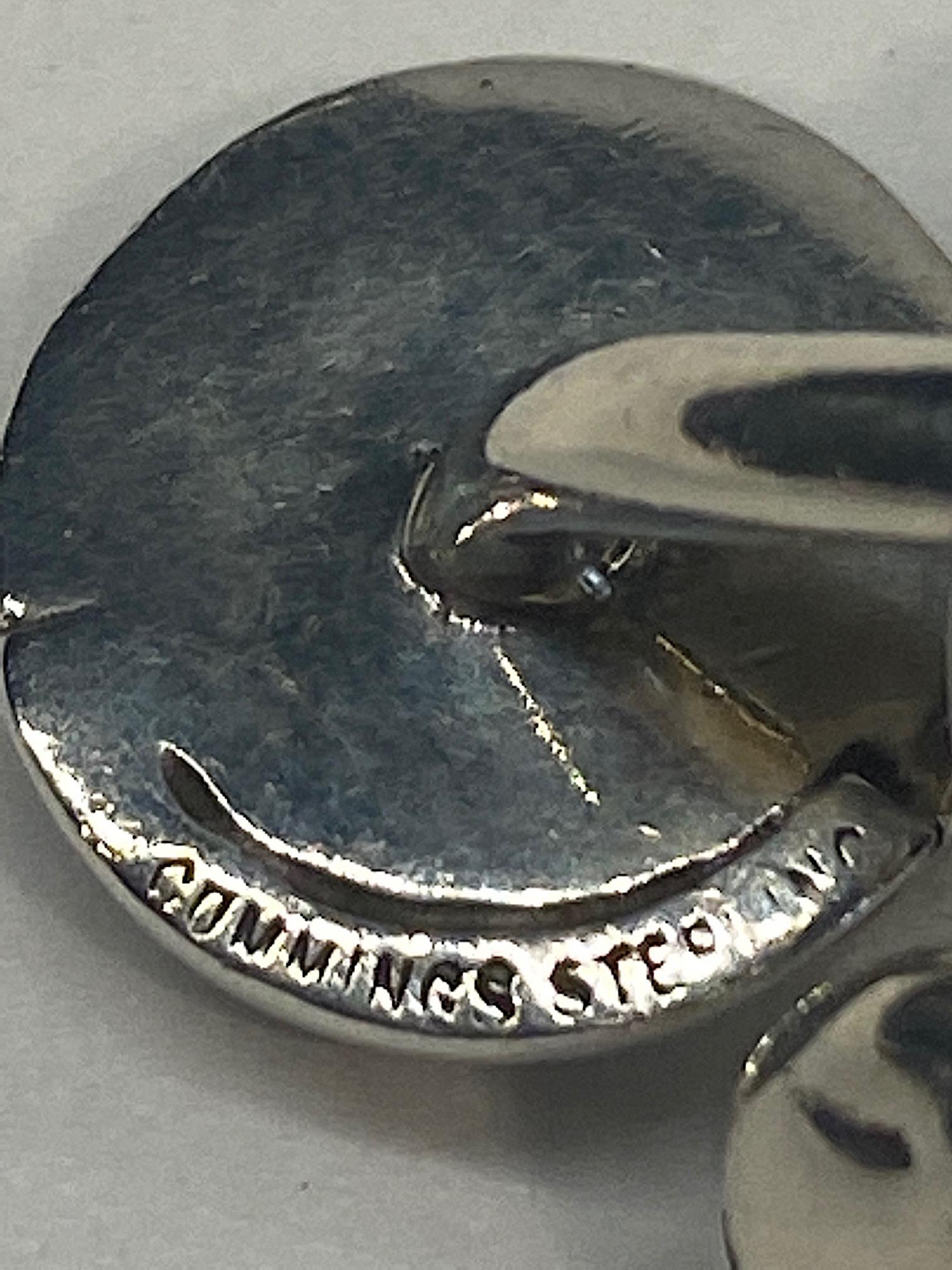 Angela Cummings Sterling Silver Woven Button Cufflinks from 1985 4