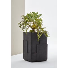 Aarde Tall Black Planter by Indigenus