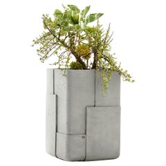 Aarde Tall Grey Planter by Indigenus