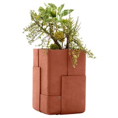 Aarde Tall Terracotta Planter by Indigenus